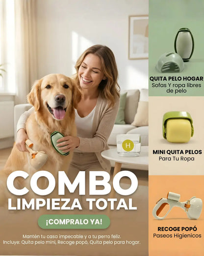 Kit Zero Pelos & Desastres: Combo Pet Clean Pro